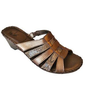 White Mountain Bronze Wedge Sandals, Woman's Wedges